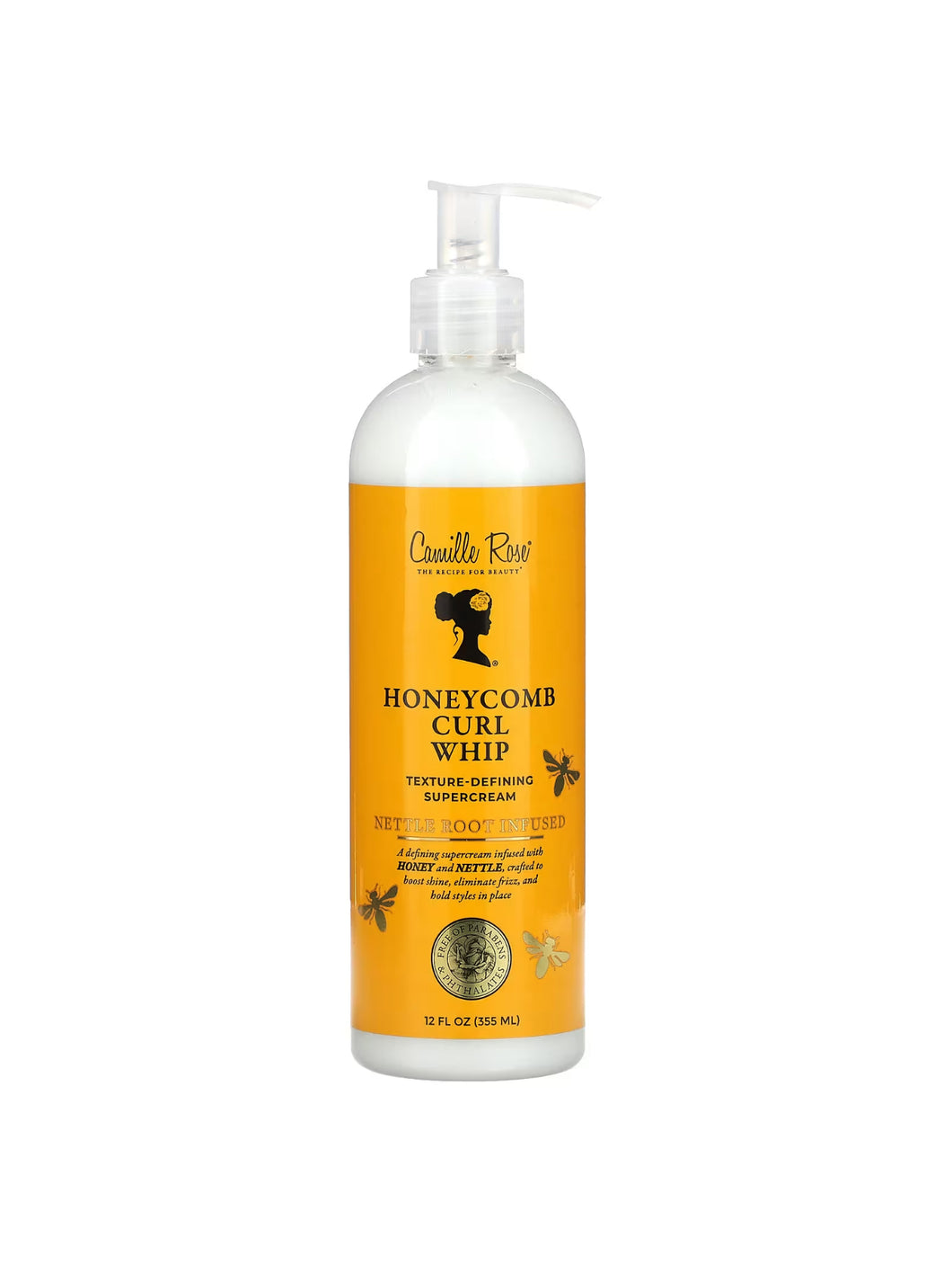 Camille Rose Honeycomb Curl Whip, Texture Defining Cream 12oz