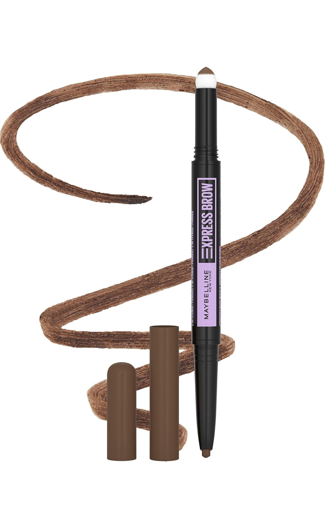 Maybelline Express Brow 2-In-1 Pencil and Powder Eyebrow Makeup Medium Brown